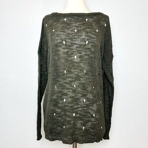 Kontatto Sweater Women's Size M Olive Long Sleeve Made in Italy